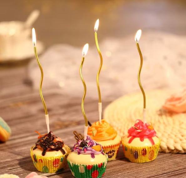 სანთელი ქრომირებული დახვეული